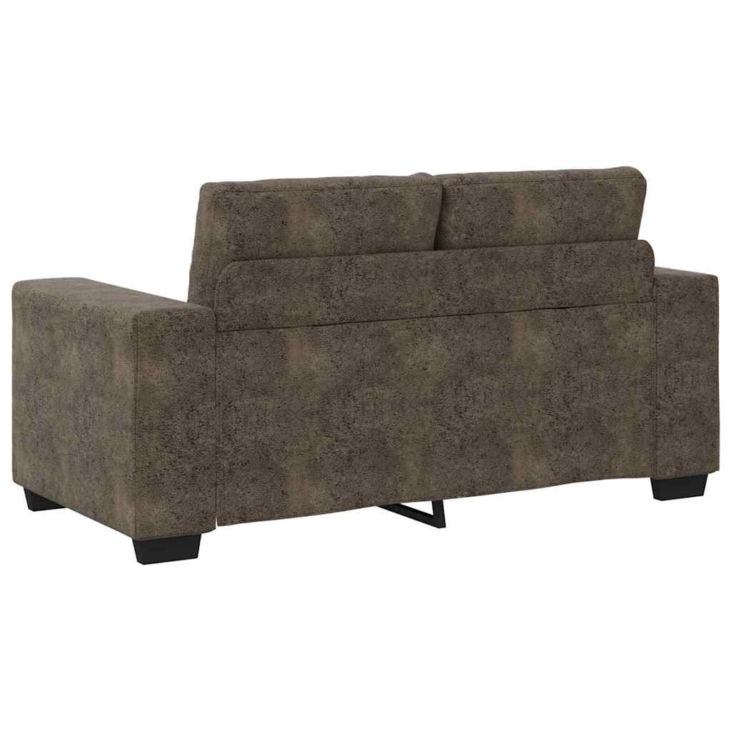 Loveseat Sofa with Cushion Dark grey Faux leather